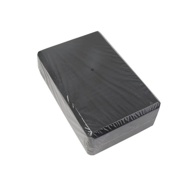 1 bloque de espuma para yoga y pilates, ladrillo de ejercicios EVA, cubo de soporte para entrenamiento en casa, ayuda para el entrenamiento de fuerza, estiramiento y equilibrio. negro