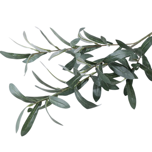 Ramură artificială cu frunze verde măsliniu 77 cm Plantă artificială cu fructe Ramură de copac pentru decoruri de Crăciun, nunți și acasă 1