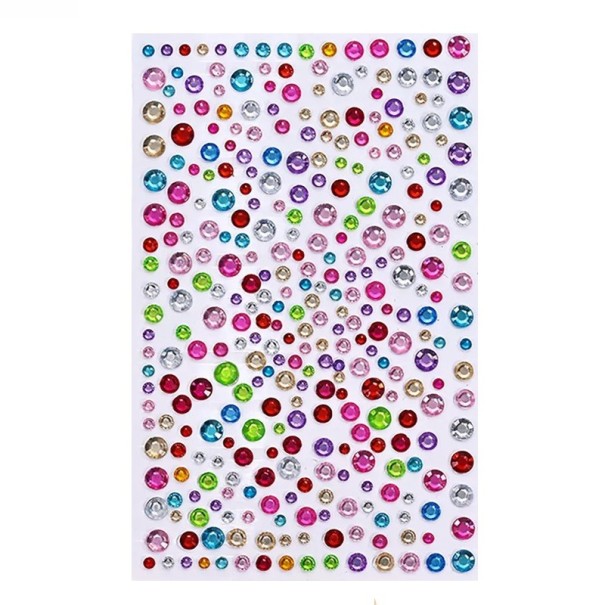 1 hoja de piedras adhesivas para la cara Joyas 3 4 5 mm Mezcla para maquillaje de boda y de noche Festivales Carnavales Bailes y decoración de maquillaje original multicolor