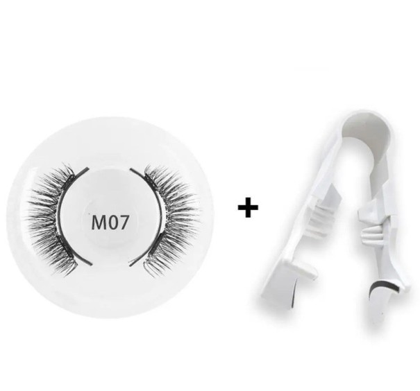 1 Paar Magnetische 3D Kunstwimpern mit Applikator Natürlicher Effekt Wiederverwendbare wasserfeste Wimpern Einfache Anwendung Make-up Set 1