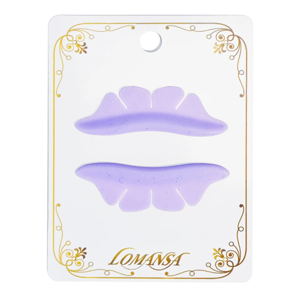 1 par de almofadas de silicone para elevação de pestanas 5,5 x 1,5 cm Aplicador macio brilhante Butterfly para lifting de pestanas reutilizável roxo
