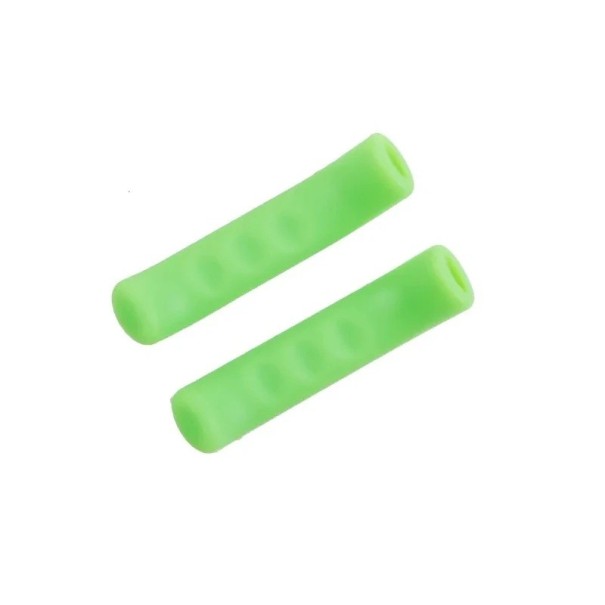 1 pár ochranných silikonových krytů na páky brzdy pro kolo, barvy, velikost 14mm x 75mm, chrání brzdové páky, pro BMX, horská kola, dětská kola zelená