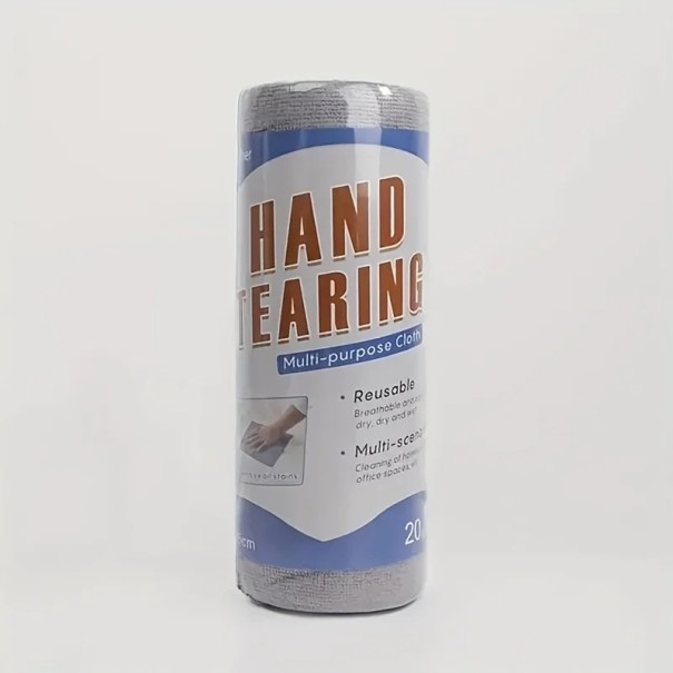 1 rulle återanvändbara rengöringsdukar för kök och bil absorberande non-woven tyg dammfri trasa rosa/grå grå