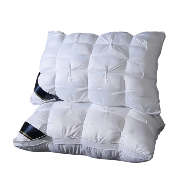 1 Sæt 2 puder 48 × 74 cm hvid åndbar pude til søvn blød pude til soveværelset ergonomisk støtte til nakken 1