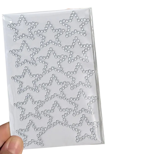 1 sheet of self-adhesive star-shaped face gems 3 4 5 mm Mix for bridal makeup Parties Festivals Carnivals and make-up 1