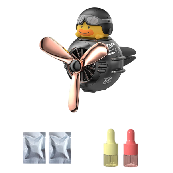 1 st magnetisk klipp för bilventilation Aromaterapi Anka med svarta glasögon och propeller Söt tecknad figur Inredningsdekoration 1