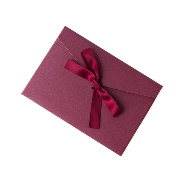 10 darabos színes, masnival zárható boríték készlet 17,5 × 12,4 cm papírból készült borítékok kívánságlevelekhez és pénzes ajándékokhoz bordó