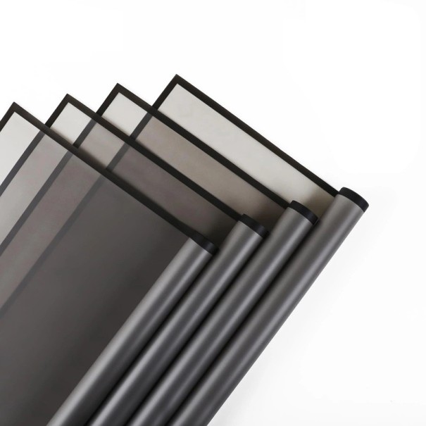 10 foi de hârtie de ambalaj rezistentă la apă 58 x 58 cm pentru flori cu margini aurii Ambalaj elegant pentru buchete Culori diverse Ideal pentru nunți și aniversări gri