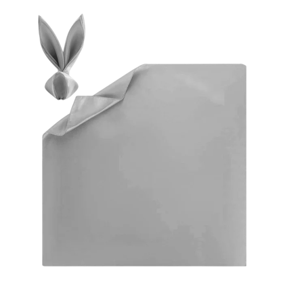 10 ks Saténové ubrousky 30 x 30 cm Polyester Lesklé látkové ubrousky na svatbu oslavu banket Slavnostní stolování šedá