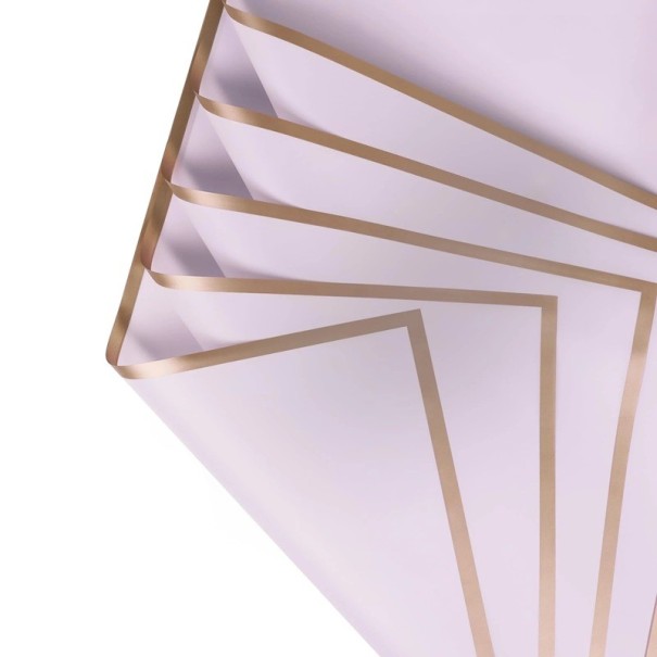 10 listů voděodolného balicího papíru 58 x 58 cm na květiny se zlatými okraji Elegantní obal pro kytice Různé barvy Ideální na svatby a narozeniny světle růžová