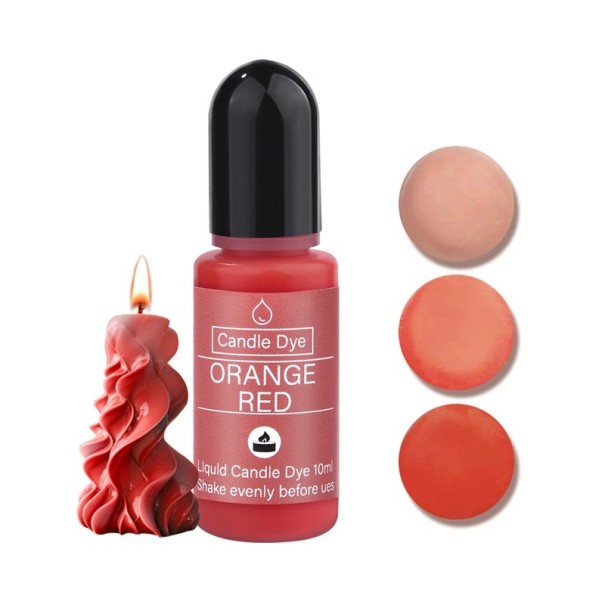 10 ml Tekuté pigmentové barvivo na sójové svíčky Netoxické barvy do svíčkového vosku a mýdla Pomůcky pro domácí výrobu dekorativních svíček světle červená