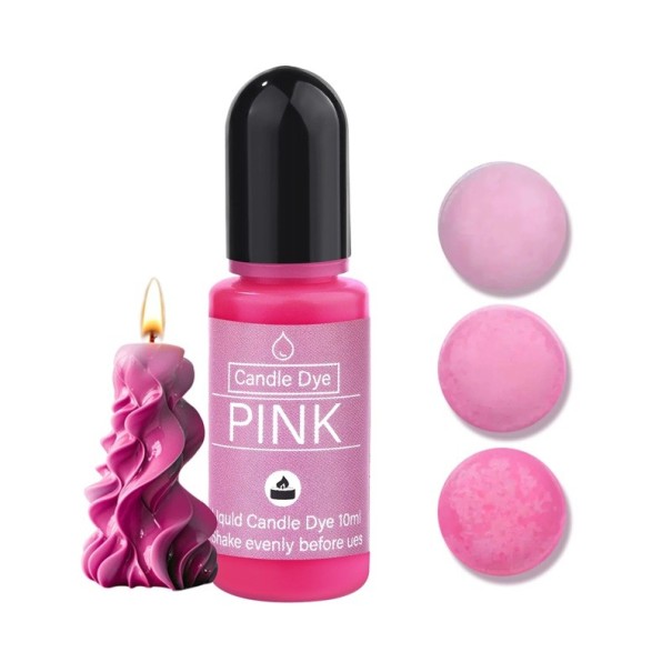 10 ml Vloeibaar pigmentkleurmiddel voor sojawas Kaarsen Veilige kleuren voor kaarswas en zeep Hulpmiddelen voor het zelf maken van decoratieve kaarsen roze