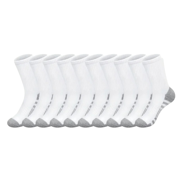 10 Paar Unisex Sportsocken 38-45 EUR klassisch atmungsaktiv rutschfest Outdoor bequem elastisch Alltag weiß