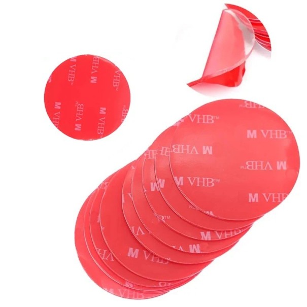 10 pcs de ruban adhésif double face acrylique transparent, rondes, pastilles adhésives étanches de 30 mm de diamètre, forte adhérence sur surfaces 1