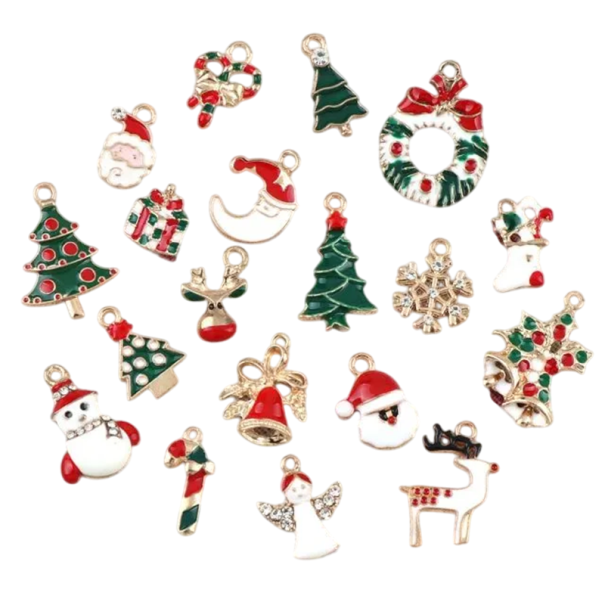 10 pcs Metal Christmas Ornaments Made of Durable Alloy Random Shapes and Colours Christmas Tree Decorations Handcrafted Pendants 1