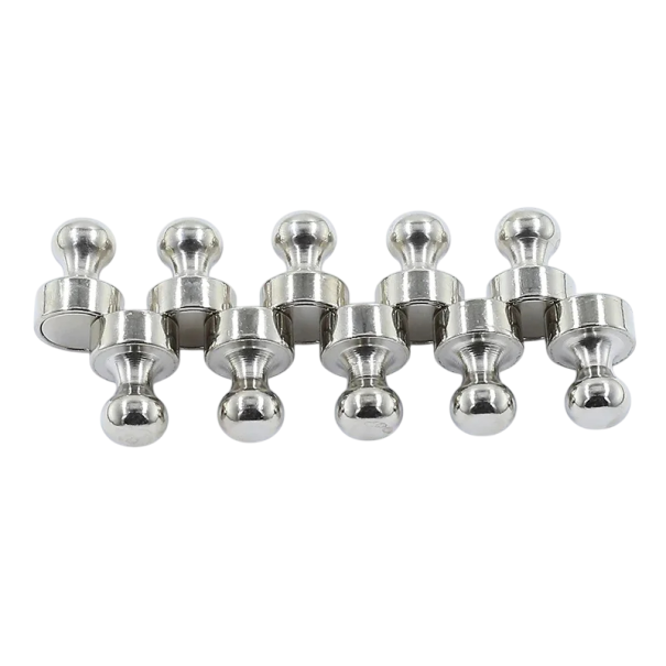 10 pcs Super Strong Neodymium Magnets Magnetic Push Pins Suction Push Pin Push Pin with Steel Magnet for Whiteboard Refrigerator 12x16 mm 1