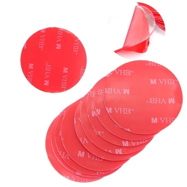 10 pcs Transparent Acrylic Double-Sided Adhesive Tape Round Waterproof Adhesive Pads Diameter 50 mm Strong Mounting Without Drilling 1