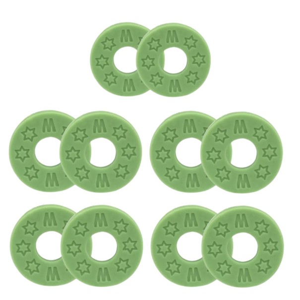 10 pièces de Verrous en caoutchouc antidérapants pour sangle de guitare Fixation sécurisée de la sangle contre le glissement Accessoires de guitare pour guitares électriques et acoustiques vert