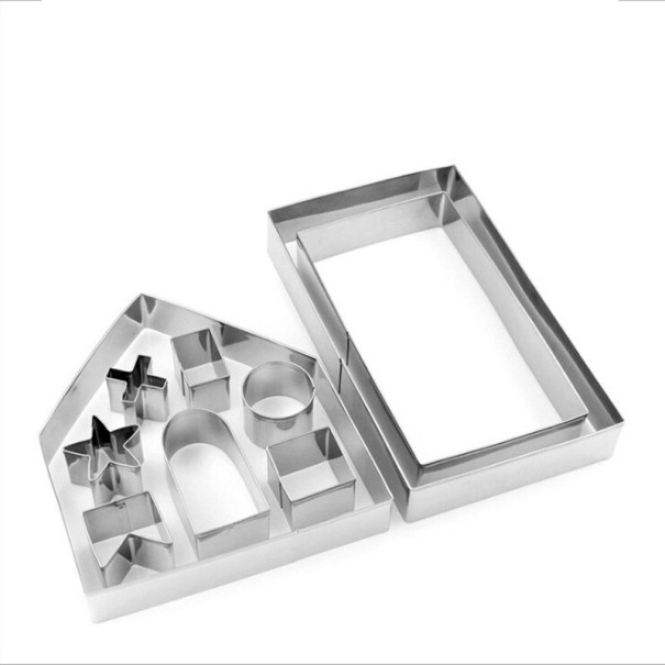 10 pz Set di stampini per casetta di pan di zenzero 1