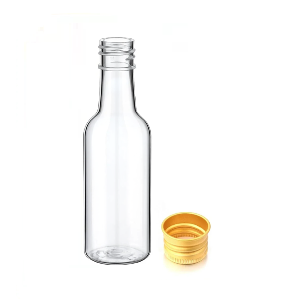 10 st plastflaskor för kryddor och vätskor 50 ml med metallock i guld eller silver set med mini flaskor, tratt, etiketter och snöre guld