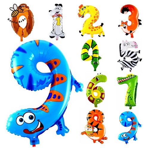 10 stk oppustelige balloner - Tal 1