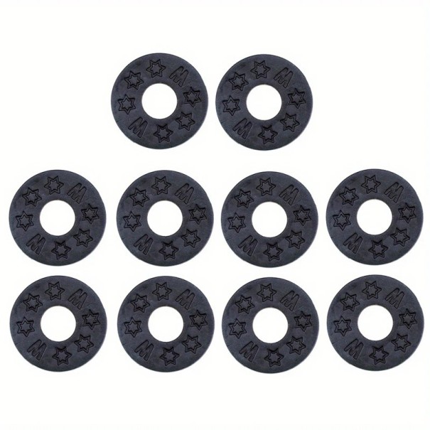 10 Stück Gummi-Gurtschlösser für E-Gitarre und Bass, professionelles Gurtschloss, neutrale Farbe, Anti-Rutsch-Schutz schwarz