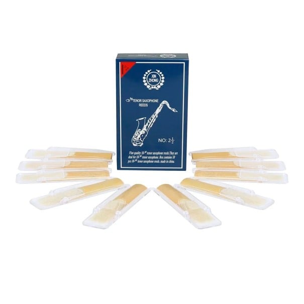 10 stuks rietjes voor tenorsaxofoon 8 x 1,6 x 0,37 cm Grootte 2,5 Riet van gemiddelde hardheid Accessoires voor muziekinstrumenten voor toon Bb 1