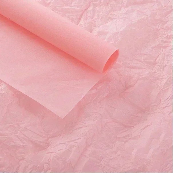 10 sztuk jedwabnego papieru do pakowania 50 x 66 cm Kwiatowy papier do pakowania bukietów Dekoracje prezentowe i ślubne Różne kolory dla kwiaciarni różowy