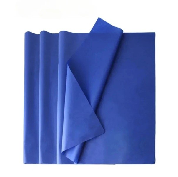 10 unidades de papel de seda 50 x 66 cm Papel floral para embrulho de bouquets Decorações de presente e de casamento Cores variadas para floristas azul escuro
