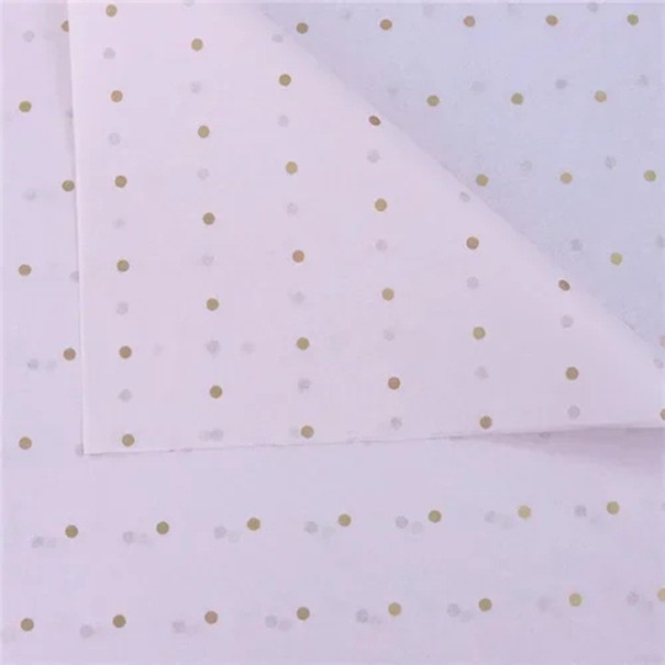 10 vellen zijdeachtig inpakpapier 50 x 70 cm Gouden stippen op een roze achtergrond Elegante cadeaupapier voor bruiloften, verjaardagen en creatieve DIY-decoraties 1