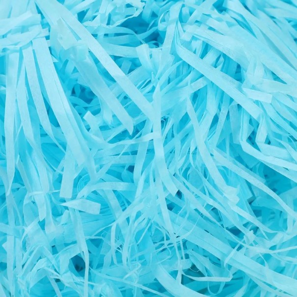 100 g Remplissage coloré pour boîtes cadeaux Garniture décorative en papier Différentes couleurs Idéal pour l'emballage de cadeaux, les articles faits main et les emballages de protection bleu