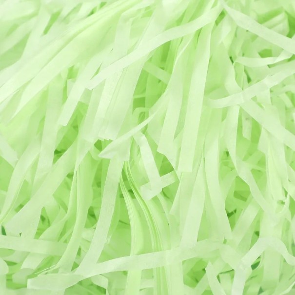 100 g Riempimento Colorato per Scatole Regalo Rivestimento Decorativo in Carta Vari Colori Ideale per Incartare Regali, Artigianato verde chiaro