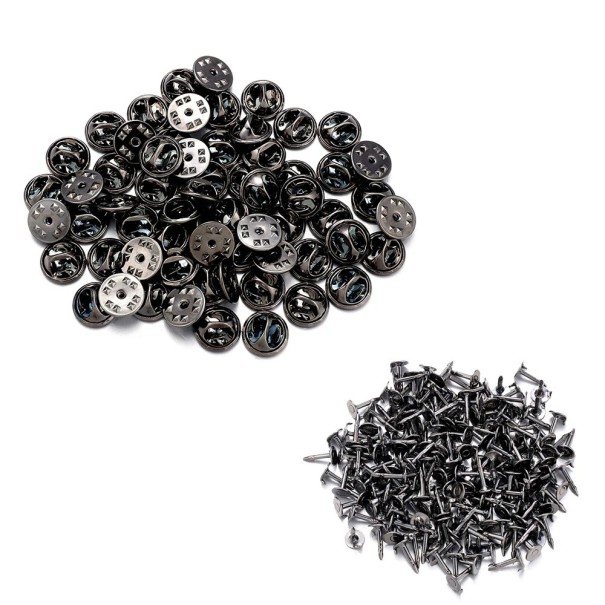 100 ks kovové připínáčky na nástěnku cca 8 mm kancelářské špendlíky pro připnutí poznámek dokumentů a fotografií černá