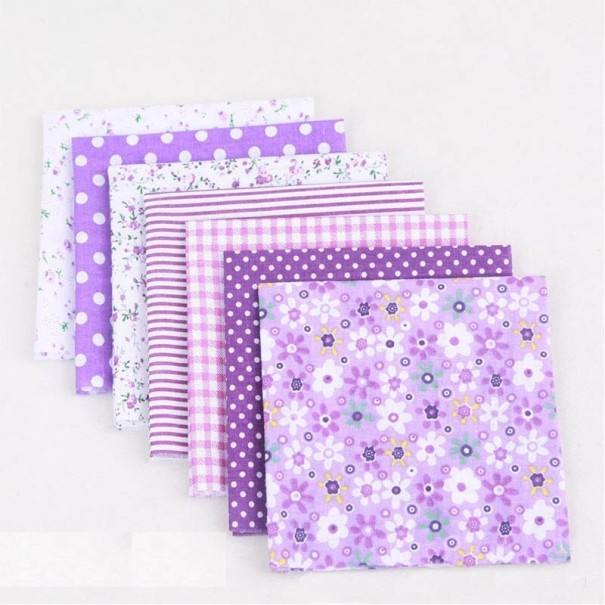 100 pcs Cotton Fabric for Making Masks 25 x 25 cm purple