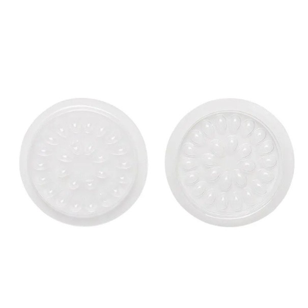 100 pcs Plastic Adhesive Pads for Eyelashes Application Palette Eyelash Holder Adhesive Tray Cosmetic Tool for Eyelash Extensions white
