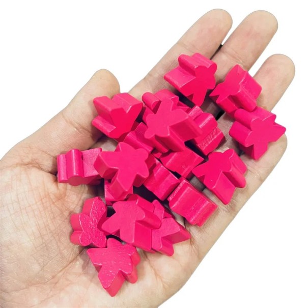 100 puunukkea 16 x 16 mm Varaosat pöytäpeleihin Erivärisiä tummanvaaleanpunainen