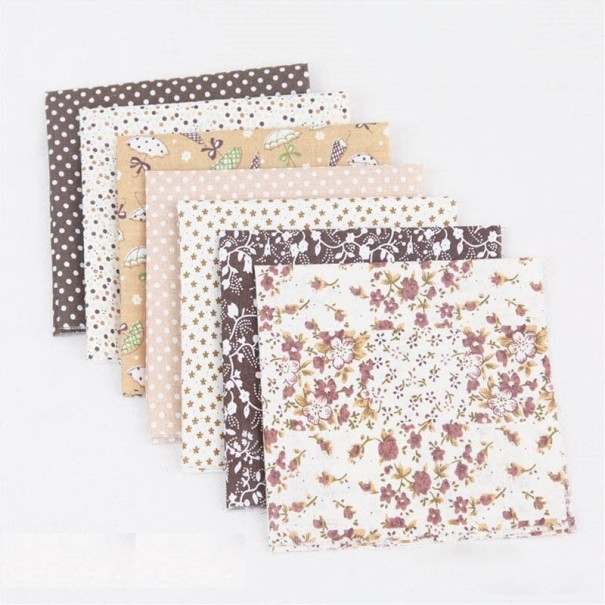 100 pz Tessuto di cotone per la produzione di mascherine 25 x 25 cm marrone