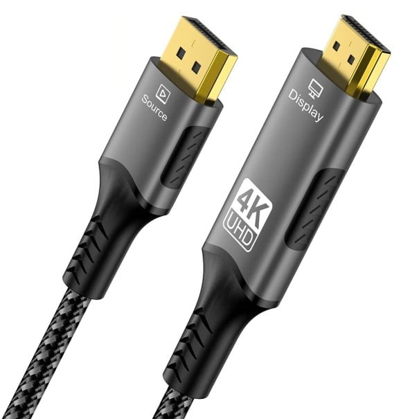 Adapter DisplayPort męski na HDMI męski 4K 60 Hz 2 m DP na kabel HDMI Konwerter PC Notebook Monitor TV Plug & Play Wysokiej jakości transmisja 1