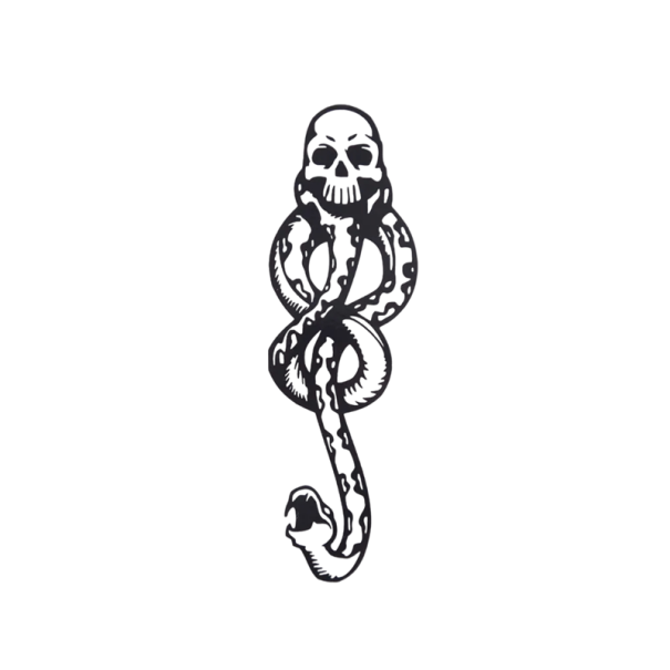 Tillfällig vattentät tatuering Death Eater 10,5 x 6 cm Fake Body Tattoo Snake Tatuering Hållbar tillfällig tatuering i 15 dagar 1