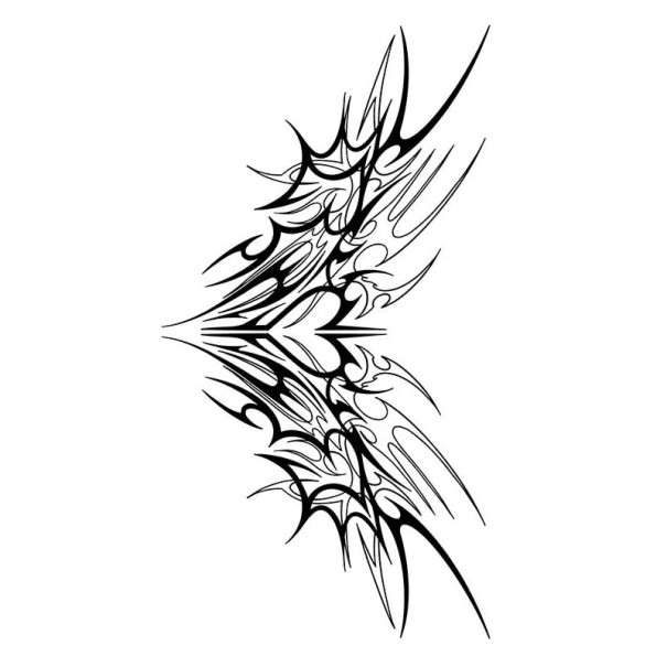 Fängslande vattentåligt tatuering Törn 18 x 11 cm Tillfällig tatuering för mage, byst, rygg och midja 1