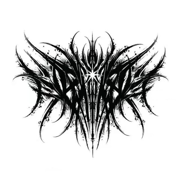 2 st temporära vattentäta tatueringar Törnen 13,5 x 11,5 cm Gotisk falsk tatuering för halsen Hållbar tatuering i 15 dagar 1