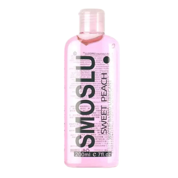 Vattenbaserat glidmedel persika 200 ml långvarig smörjmedel silkeslen textur kompatibel med sexleksaker och kondomer diskret förpackning 1