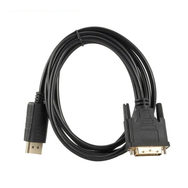 DisplayPort till DVI-adapterkabel 1,8 m 1080p videosignalomvandlare för bildskärmar och projektorer Kompatibel med datorer och grafikkort 1