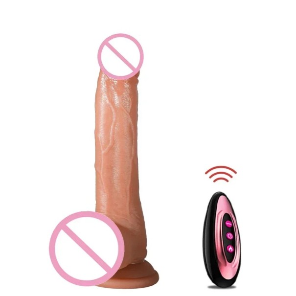Realistisk vibrator 20 x 3,5 cm med fjärrkontroll och silikonyta, diskret förpackning för maximal komfort och avskildhet 1
