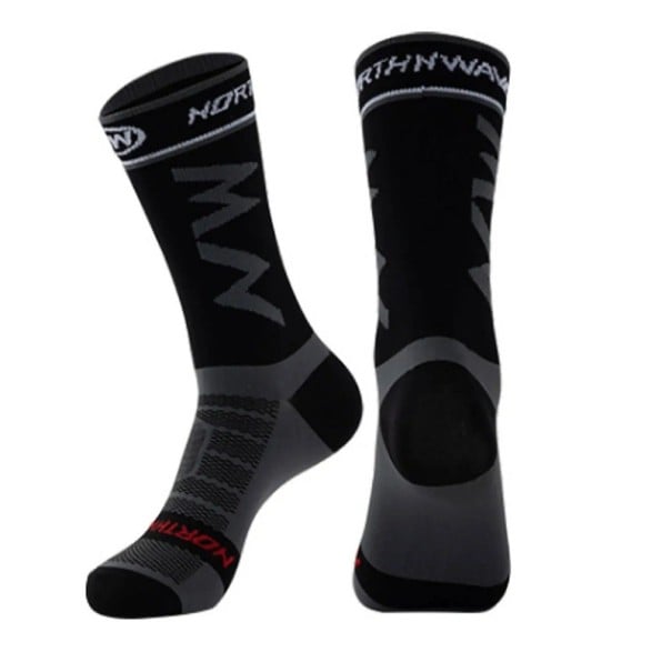 Sport Outdoor Laufen Fußball Radfahren Socken Unisex Knie Hohe Atmungsaktive Elastische Trainings Socken schwarz