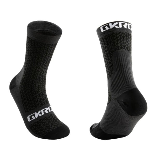Unisex sportkompressionsstrumpor 37-45 EUR utomhus halkfri nylon elastisk snabbtorkande svart
