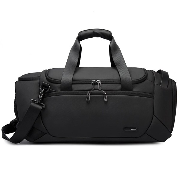 Resesportväska för män 53 x 22 x 25 cm Rymlig och hållbart vattentätt material Axelrem Weekendväska Fitness Träningsresor svart