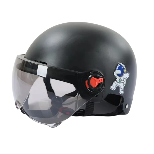 Uppfällbar halv motorcykelhjälm Skyddshjälm för skoter eller motorcykel Bekväm att bära Ventilationshål Snygg look