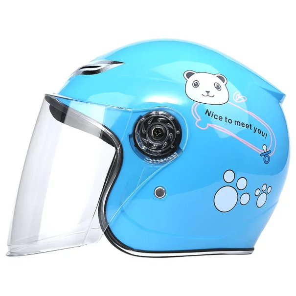 Kinder-Klapphelm für Motorradfahrer 5-12 Jahre Schützender Motorradhelm Maße 23 x 27 x 20 cm Sicherer PP-Kunststoff Bequeme Polsterung blau