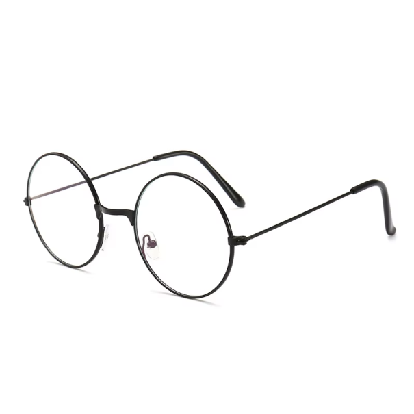 Runda metallglasögon med blått ljusfilter Elegant design Datorglasögon Ögonskydd Arbets- och fritidskläder
